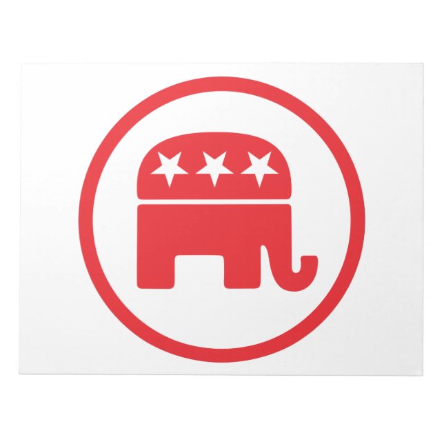 Politisches Symbol des republikanischen Party (Ele Notizblock (Vorderseite)