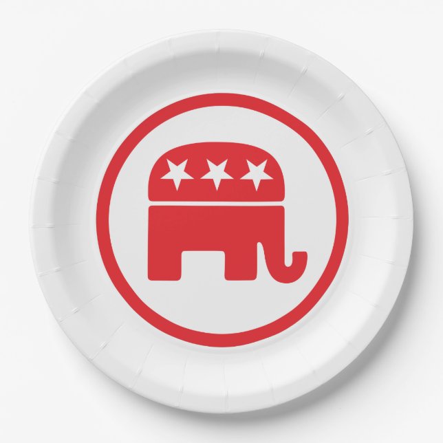 Politisches Symbol des republikanischen Party (Ele Pappteller (Vorderseite)