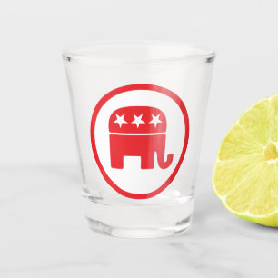 Politisches Symbol des republikanischen Party (Ele Schnapsglas