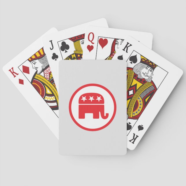 Politisches Symbol des republikanischen Party (Ele Spielkarten (Rückseite)