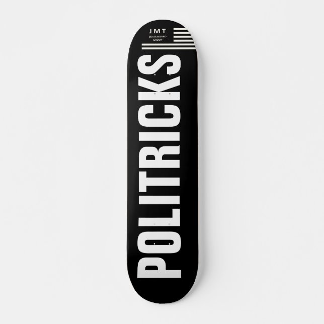 POLITRICKS Skateboard, 7¾" Deck Skateboard (Vorne)
