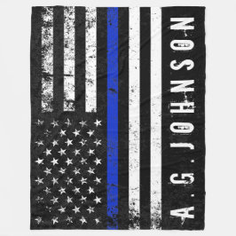 Polizei angeredete beunruhigte Flagge-volle Fleecedecke