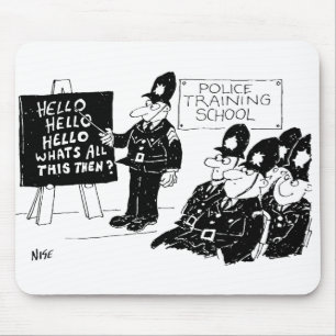 Polizei-Ausbildungsschule Cartoon Mousepad