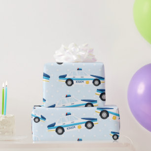 Polizei-Automuster lustige Party Packpapier