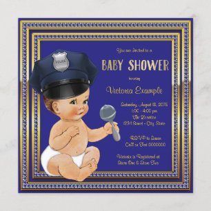 Polizei-Babyparty-Einladungen Einladung