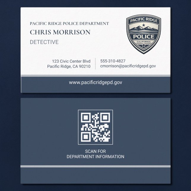 Polizei-Beamter Law Enforcement QR-Code Visitenkarte (Von Creator hochgeladen)
