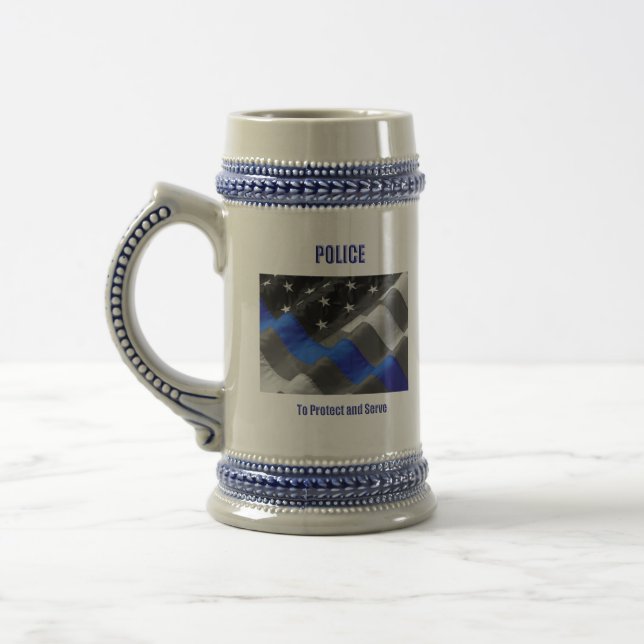 Polizei Bierglas (Links)