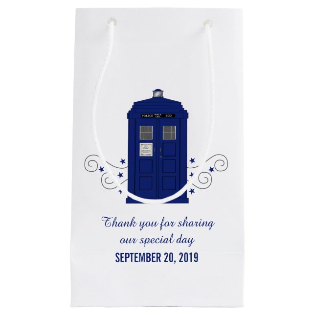 Polizei Box Wedding Gift Bag v3 Kleine Geschenktüte (Vorderseite)