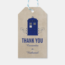 Polizei Box Wedding Gift Tags v6 Geschenkanhänger