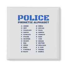 Polizei Buchstabiertafel Adam - Zebra