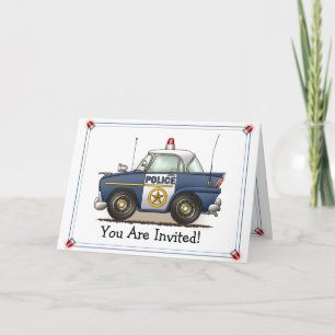 Polizei Car Police Crusier Cop Car Party Einladung