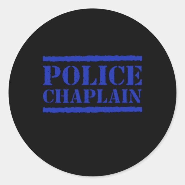 Polizei Chaplain American Flag US Law Enforcet Runder Aufkleber (Vorderseite)