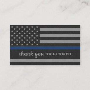 Polizei dankt Ihnen Personalisiert Thin Blue Line Visitenkarte