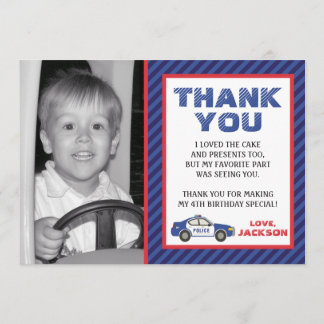 Polizei dankt Ihnen, - Polizei-Geburtstags-Party Einladung