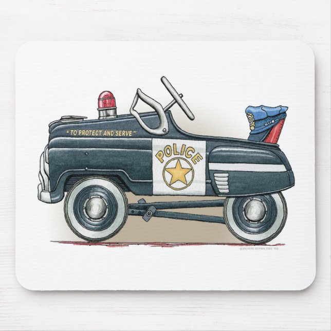Polizei elt Auto-Polizist-Auto-Mausunterlage rad Mousepad (Vorne)