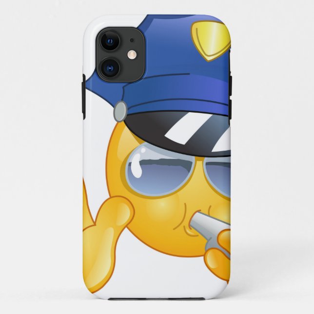Polizei Emoji Case-Mate iPhone Hülle (Rückseite)