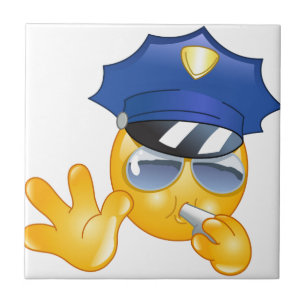Polizei-Emoji Fliese