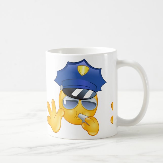 Polizei Emoji Kaffeetasse (Rechts)