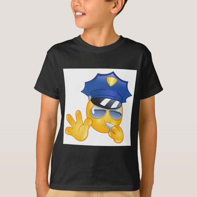 Polizei Emoji T-Shirt (Vorderseite)