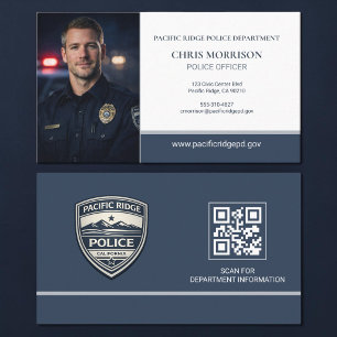 Polizei Foto Logo QR Code Visitenkarte