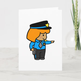 Polizei-Frau Karte