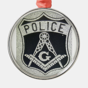 Polizei-Freimaurerverzierung Silbernes Ornament