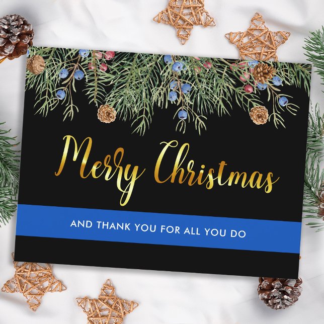 Polizei frohe Weihnachts-Strafverfolgung Vielen Da Postkarte (Von Creator hochgeladen)
