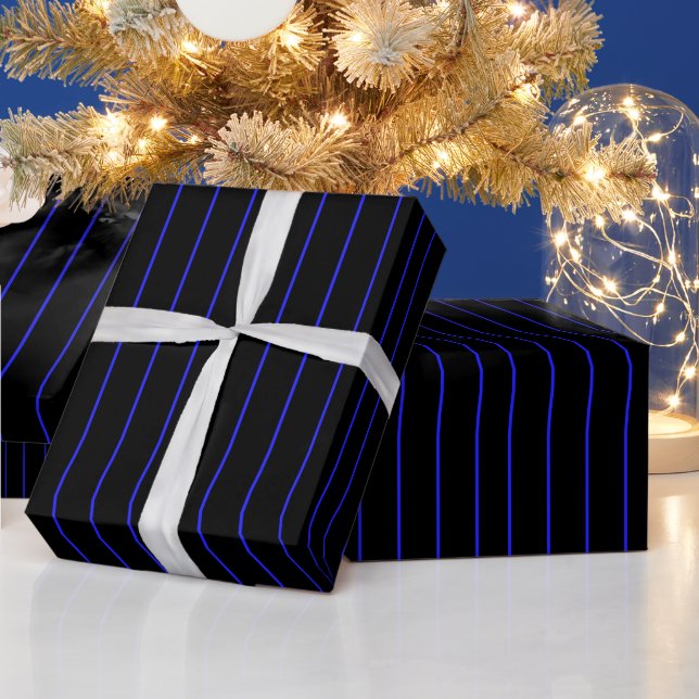 Polizei für Strafverfolgung dünne blaue Linie Geschenkpapier (Feiertage)