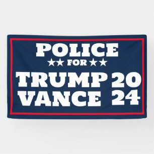 Polizei für Trump Vance-Banner 2024 Banner