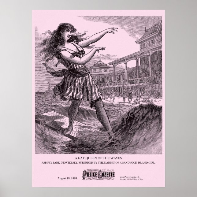 Polizei Gazette Poster Sandwich Island Girl (Vorne)