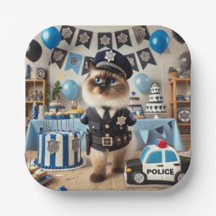 Polizei Geburtstag Pappteller