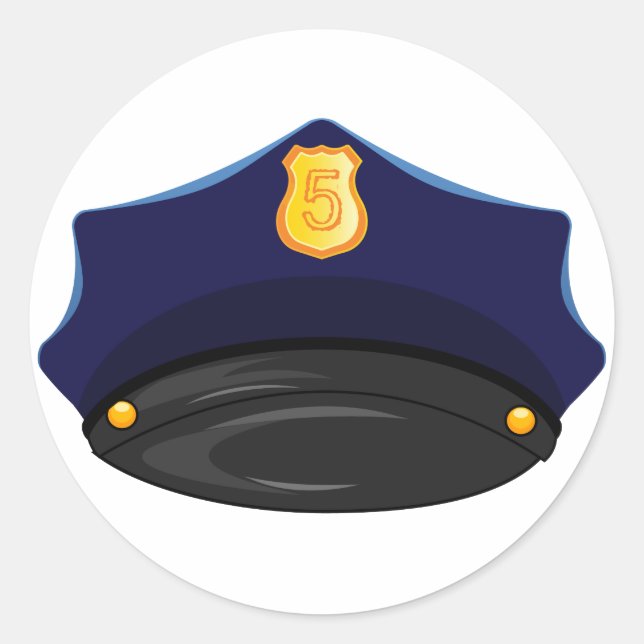 Polizei Geburtstag Runder Aufkleber (Vorderseite)