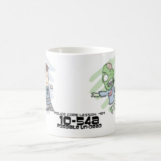 Polizei gegen untotes kaffeetasse