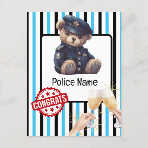 Polizei Glückwunsch Postkarte