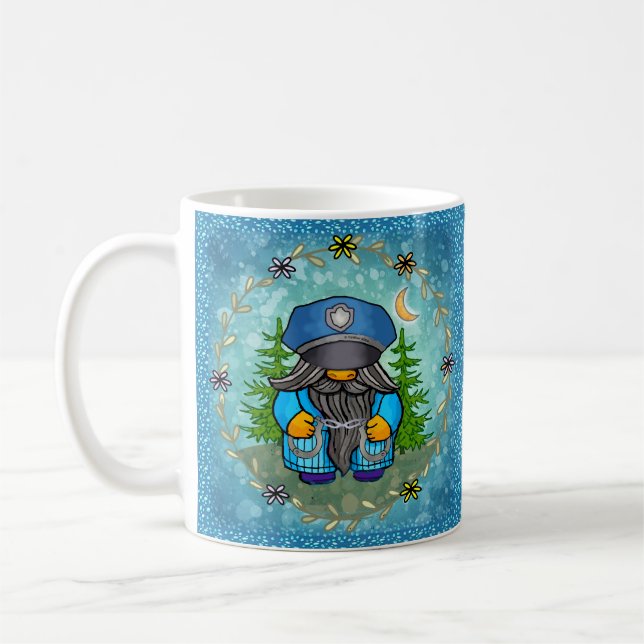 Polizei-Gnom  Kaffeetasse (Links)