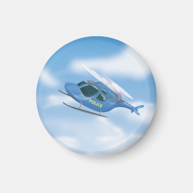 Polizei-Hubschrauber Magnet (Vorne)