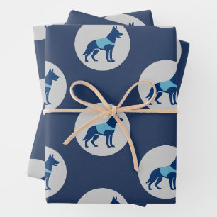 Polizei K9-Einheit Hund Verpackungspapier Geschenkpapier Set