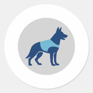 Polizei K9-Einheit Hunde-Aufkleber Runder Aufkleber