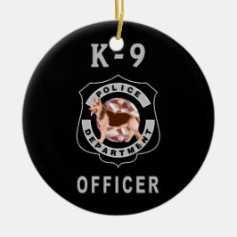 Polizei K9 Keramik Ornament