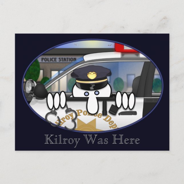 Polizei Kilroy Postcard 2 Postkarte (Vorderseite)