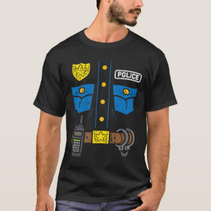 Polizei Kostüm Lustiger Polizist Gesetzeshüter Män T-Shirt