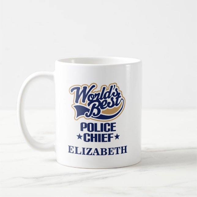 Polizei-Leiter-personalisiertes Tassen-Geschenk Kaffeetasse (Links)