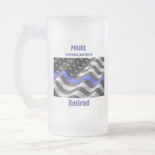 Polizei Mattglas Bierglas