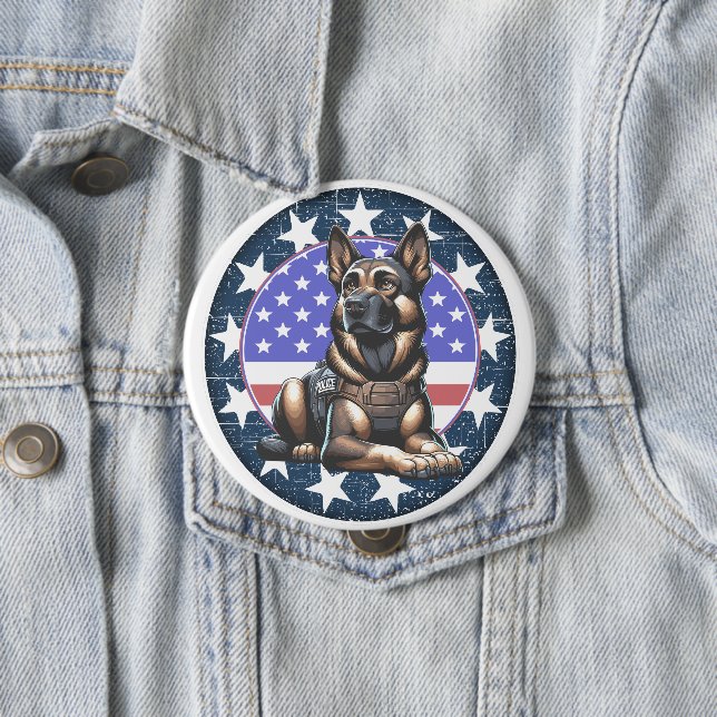 Polizei Militärhund K9-Einheit Button (Beispiel)