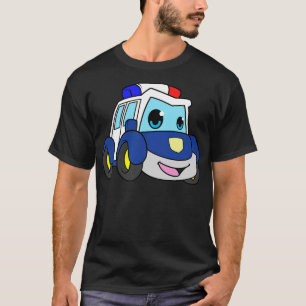 Polizei mit blauem Licht und Sirenen T-Shirt