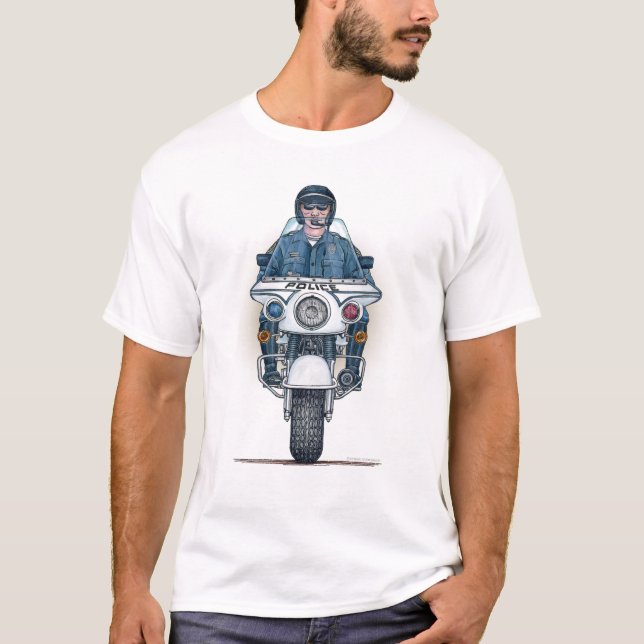 Polizei-Motorrad-Damen-T - Shirt (Vorderseite)