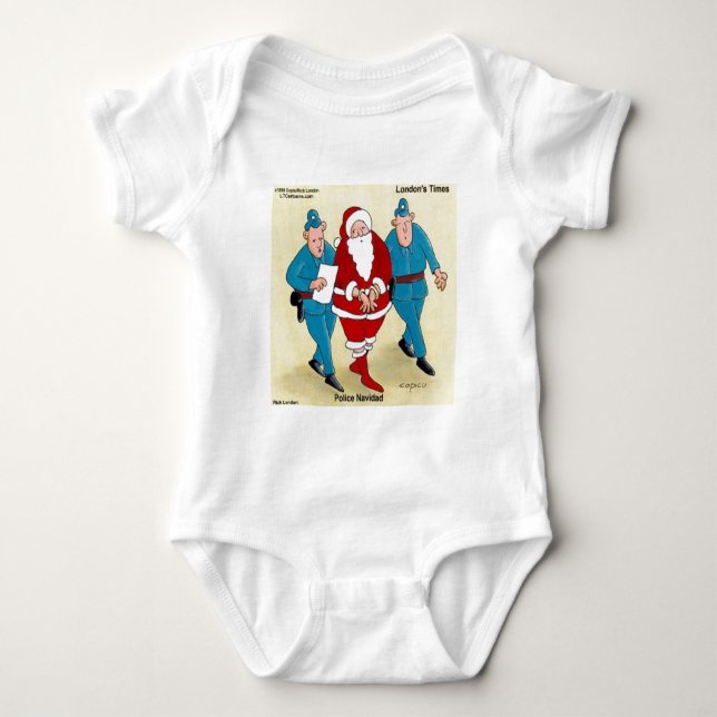 Polizei Navidad: Santa's war sehr schlecht Baby Strampler (Vorderseite)