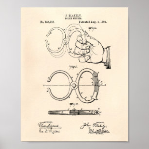 Polizei Nippers 1891 Patentart - Alter Peper Poster
