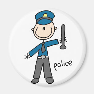 Polizei-Offizier-Strichmännchen-Magnet Magnet