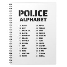 Polizei Phonetisches Alphabet Spiralblock